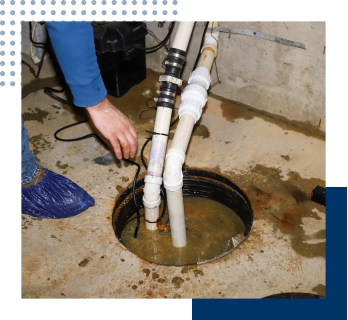 Emergency service image of a flood basement.